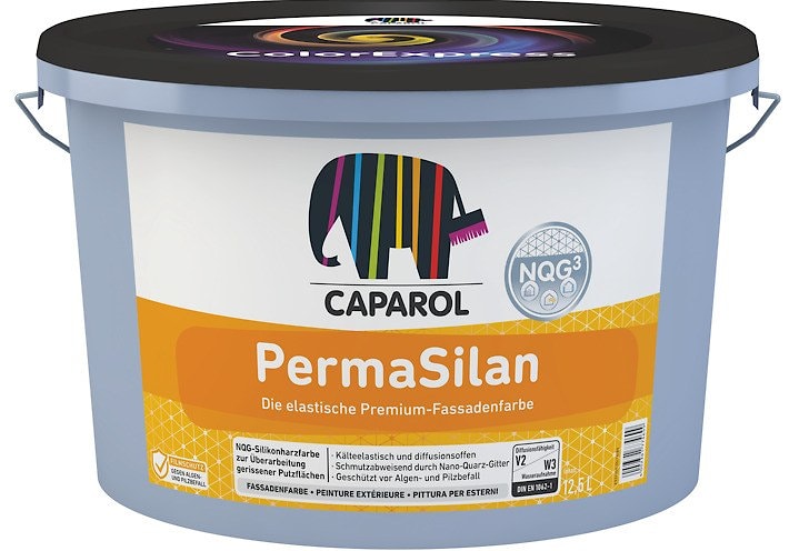 Эластичная силиконовая фасадная краска Caparol PermaSilan. База 1. Объем: 10 л.  