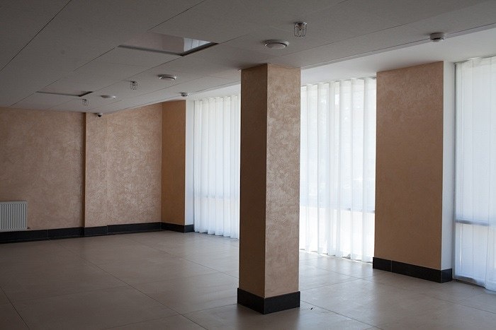 Декоративная штукатурка "Смак эндарфінаў" в Академии футбола в Минске