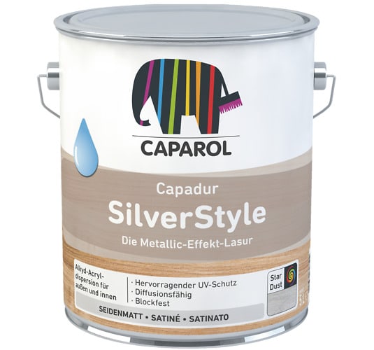 Водно-дисперсионная лазурь для древесины Capadur SilverStyle. Объем: 5л.