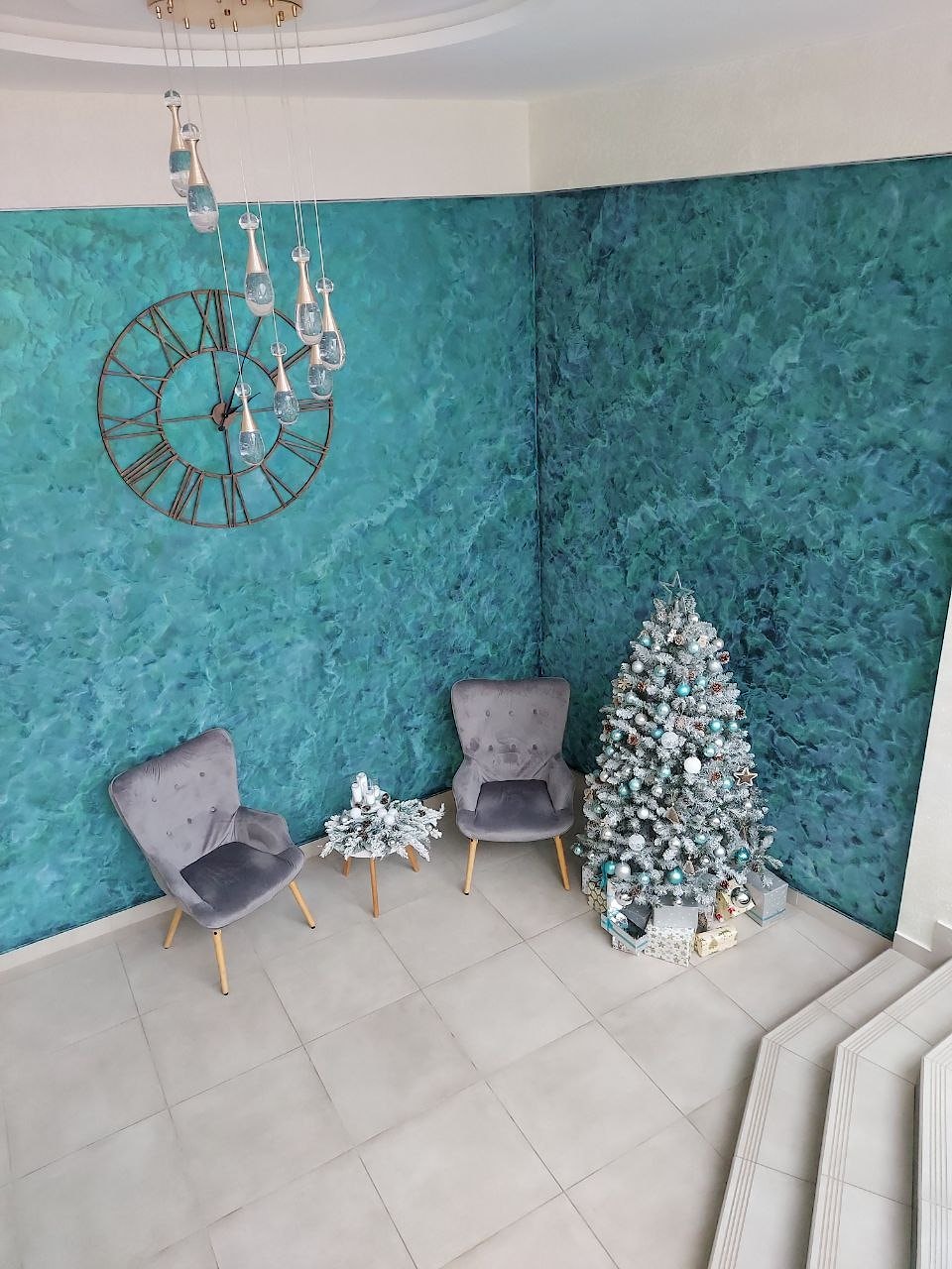 Декоративная штукатурка "Смак эндарфінаў" в санатории "Юность"