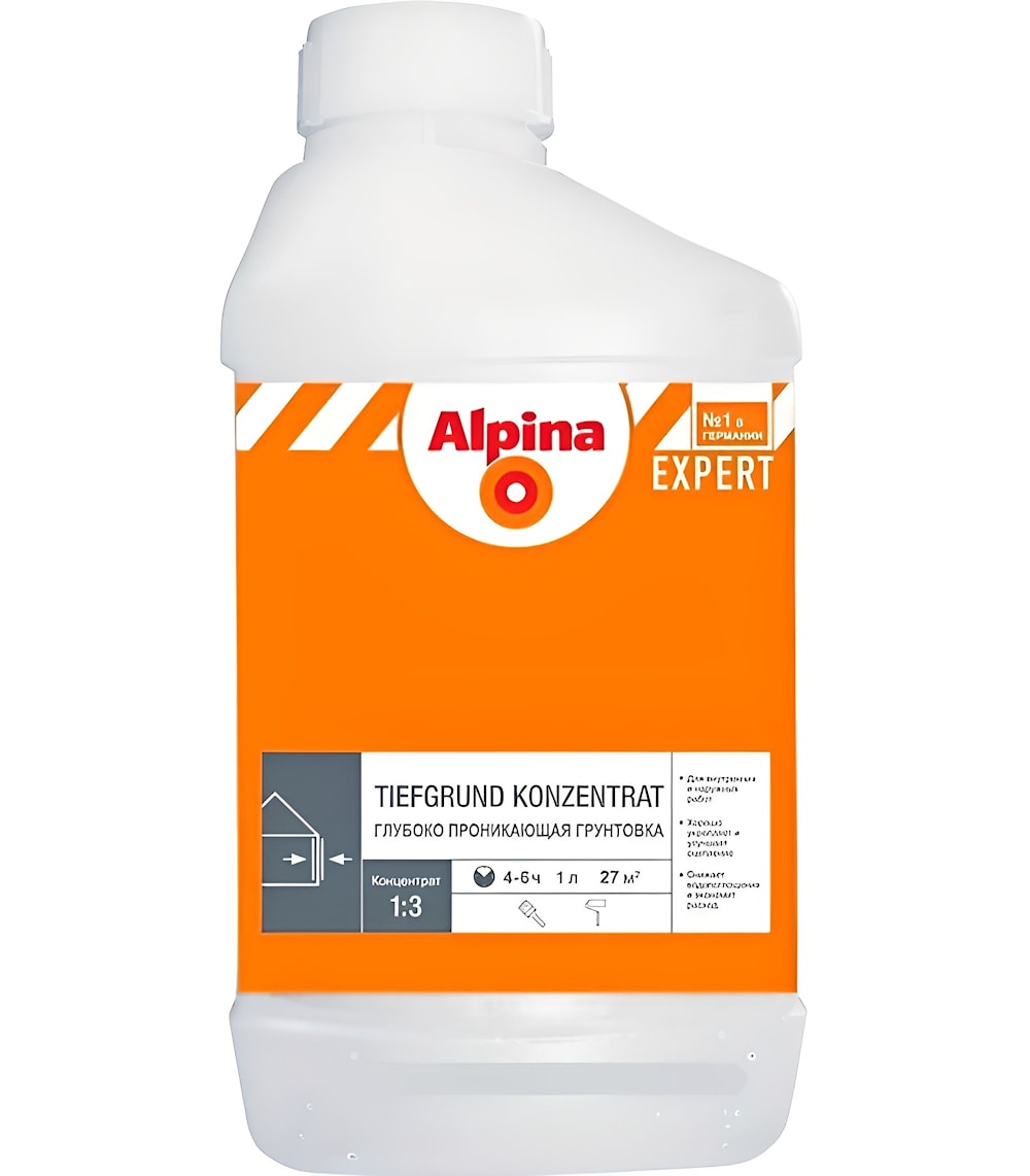 рунтовка НВ П 1 Д Alpina EXPERT Tiefgrund Konzentrat (Альпина ЭКСПЕРТ Тифгрунт Концентрат ) 1л/1,02кг.