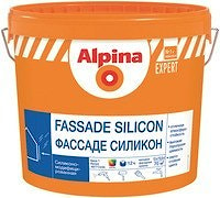 Водно-дисперсионная силикон-модифицированная фасадная краска Alpina EXPERT Fassade Silicon.  База 3. Объем: 9,4 л / 13,4 кг.  