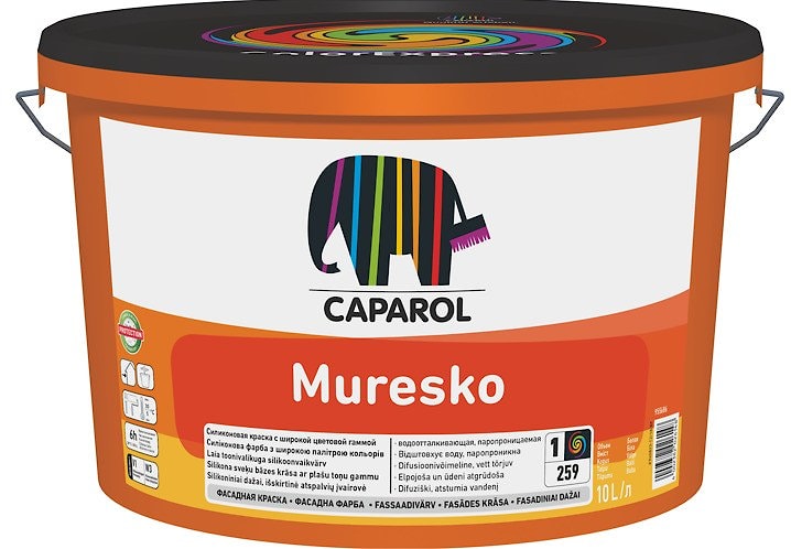 Фасадная краска Caparol Muresko. База 3. Объем: 2,35 л.  