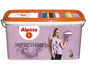 Водно-дисперсионная декоративная краска Alpina Effekt Impression Colorexpress Weiss. Объем: 10 л.  