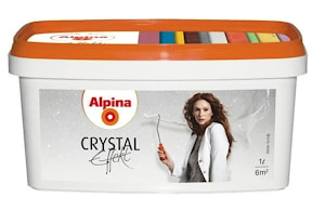 Водно-дисперсионная декоративная краска Alpina Effekt Crystal Silber. Объем: 1 л.  