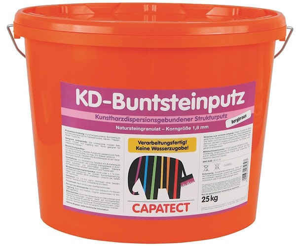 Штукатурка дисперсионная Capatect KD-Bundsteinputz. Цвет: Granitschwarz. Фасовка: 25 кг.  