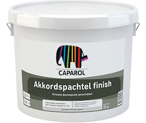 Белая тонкая акриловая шпатлевка для интерьерных работ Caparol Akkordspachtel Finish. Объем: 25 кг.  