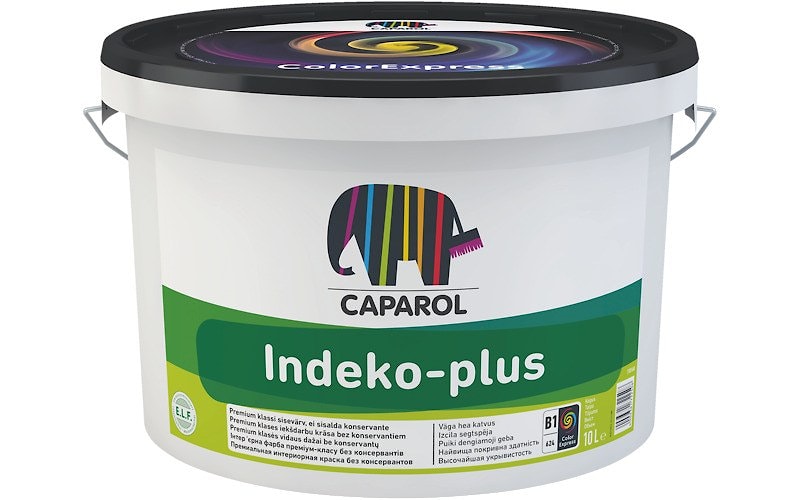 Водно-дисперсионная интерьерная краска  Caparol Indeko-Plus Белая. Объем: 10,0 л / 15,00 кг.  