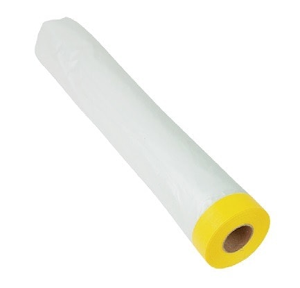 Пленка укрывочная с малярной лентой Spray Flash 260 см, 20 м. Профессиональная защита больших площадей при проведении малярных работ методом Airless, легкий разрыв и статический заряд обеспечивающий прилипание пленки к поверхности, малярная лента Spray Flash 18 мм. Арт. 09625