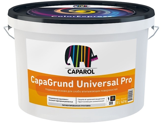 Водно-дисперсионная грунтовочная краска CapaGrund Universal PRO. Белая. Объем: 2,5 л.  