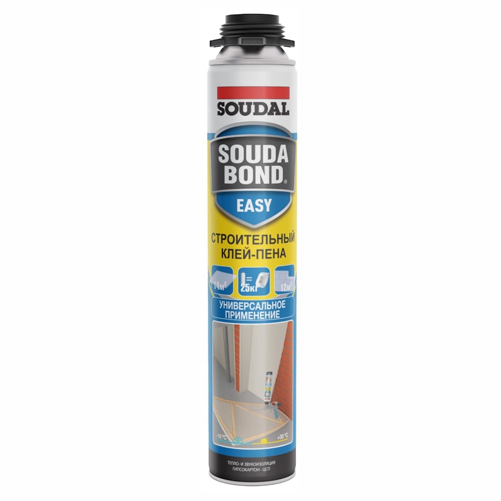 Клей-пена строительный полиуретановый Soudal SOUDABOND Easy ЗИМНИЙ. Объем: 750 мл. Арт. 127285. Россия  