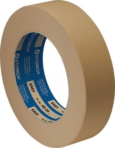 Малярная лента STORCH Das Braune. Ширина: 18 мм. Рулон: 50 м. Средняя клеющая способность, средняя влагостойкость, коричневая. Рекомендуется для гладких поверхностей. Арт.: 49 29 18 F.   
