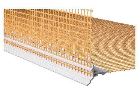 Уголок с капельником армирующий с сеткой Capatect Tropfkantenprofil Profil 668 /00 2,5 м для систем утепления фасадов   