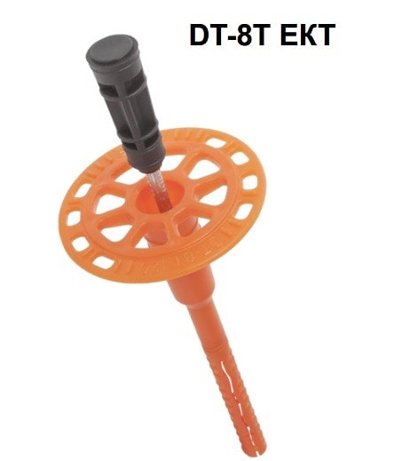 Дюбель тарельчатый 8х120 со стальным гвоздем с высокоэффективной термоголовкой DT-8T-120 (упаковка 300 шт.) для систем утепления фасадов.  