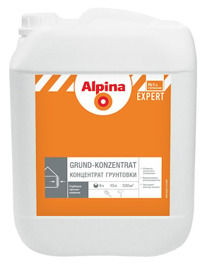 Концентрат грунтовки глубокого проникновения Alpina EXPERT Grund-Konzentrat . Объем: 10 л / 10,3 кг.  