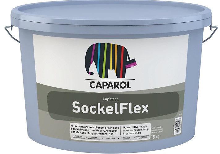 Универсальная дисперсионная клеящая масса для цоколей Capatect Sockelflex. Объем: 18 кг.  