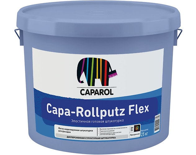 Защитно-отделочная штукатурка Capa-Rollputz Flex (Капа-Роллпутц Флекс). База 1. Объем: 25 кг.  