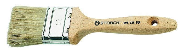 Плоская малярная кисть STORCH Flachpinsel. Размер: 80/23 x 60 мм. Светлая щетина, деревянная профессиональная рукоятка. Арт.: 04 10 75.