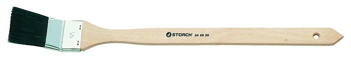 Малярная кисть для окраски радиаторов STORCH Heizkorper-Pinsel 50 мм. Черная 3 раза вываренная щетина, крепление из нержавеющей стали. Арт.: 04 71 50.