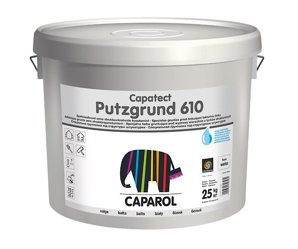 Водно-дисперсионная грунтовочная краска Capatect Putzgrund 610. База 3 Прозрачная. Объем: 16 кг.  