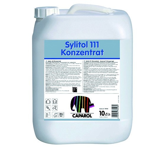 Грунтовка Caparol Sylitol 111 Konzentrat (Силитол 11 Концентрат): концентрат силикатной грунтовки. Объем: 2,5 л.  