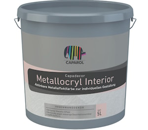 Водно-дисперсионная интерьерная краска с металлическим эффектом Capadecor Metallocryl Interior. Объем: 5л.  