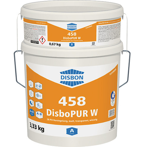 Заключительное покрытие для пола Disbopur 458 PU-AquaSiegel. Объем: 4 кг.  